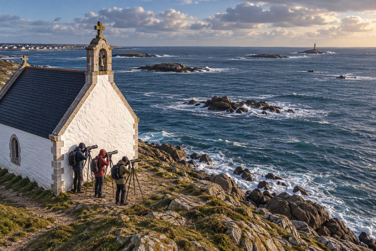 Le seawatching : des données sur les oiseaux de mer par tous les temps, très standardisées et d'un coût raisonnable. Eléments de comparaison avec les sorties en mer. Contexte local du projet Offshore BNO prévu au large de l'île de Batz. 1792850034455